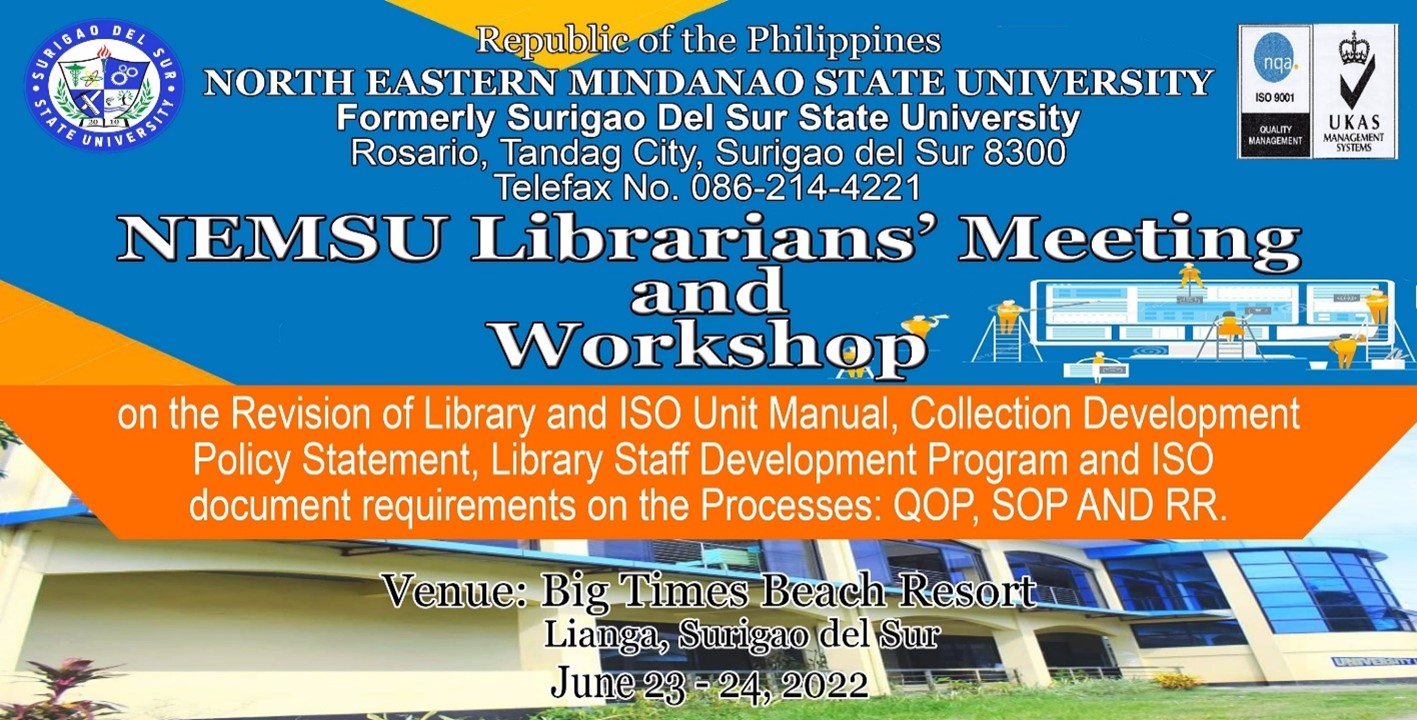 NEMSU LIBRARIANS’ MEETING AND WORKSHOP